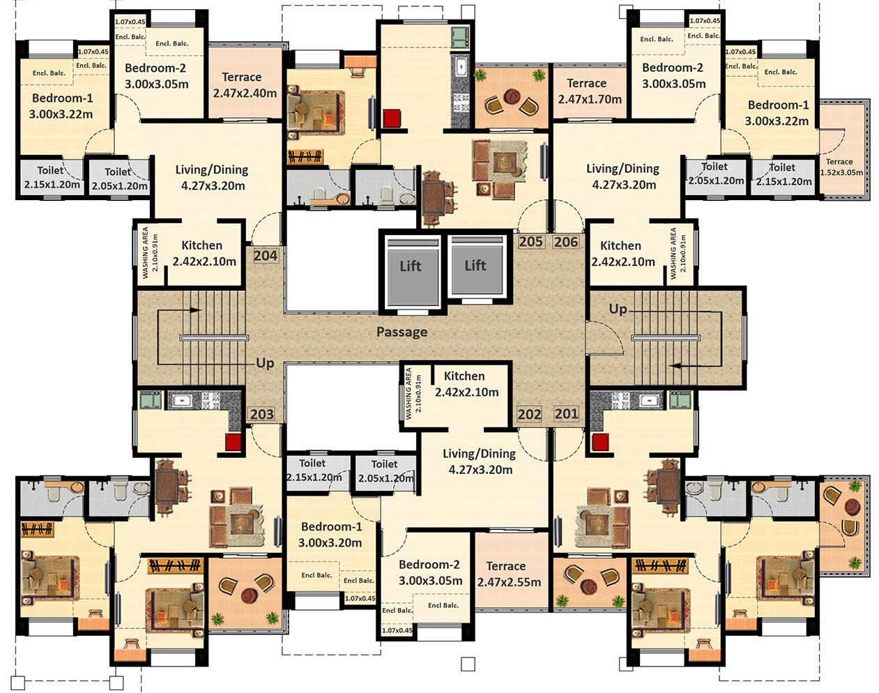 Nyati Elan 1 BHK Floor Plan